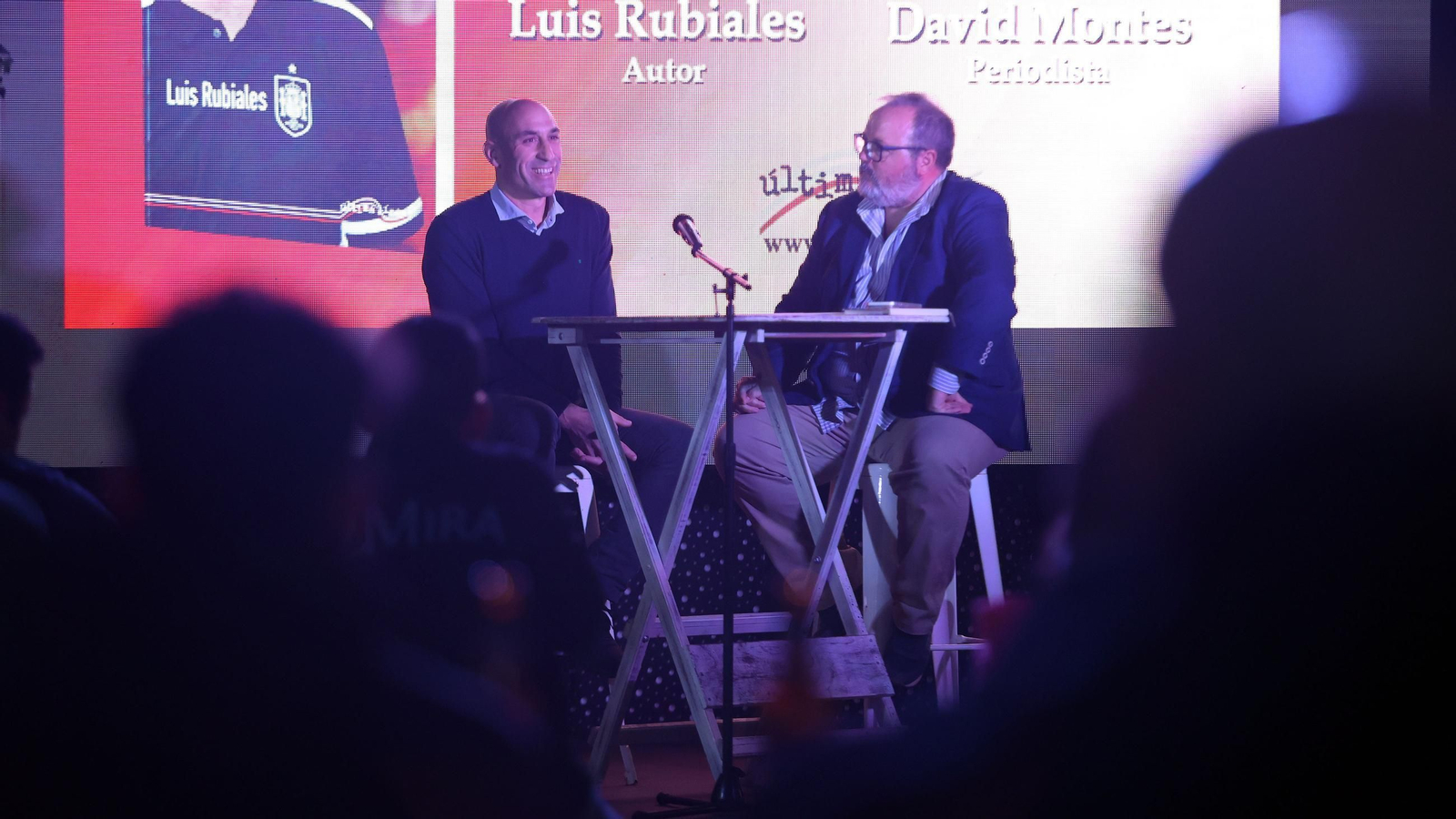 Luis Rubiales y David Montes, durante la presentación.