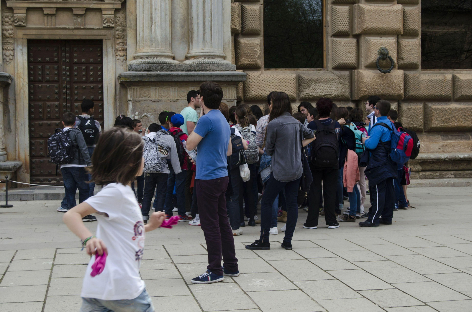 Imagen de archivo de una visita escolar a la Alhambra.