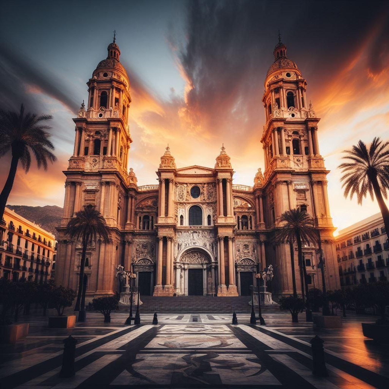 La Catedral de Málaga con dos torres de estilo renacentista. ¿Cómo sería la Catedral de Málaga si no fuera 'La Manquita'?