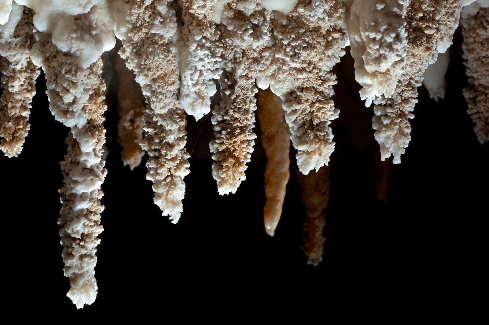 Estalactita de las cuevas de Sorbas.