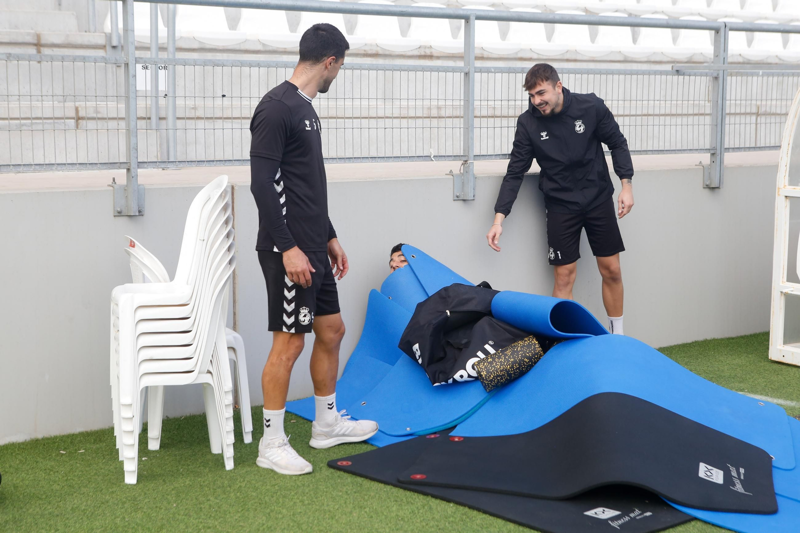 Las fotos del entrenamiento de la Balona previo al partido con el Villanovense