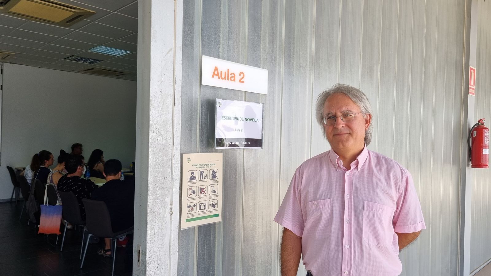 Andrés Nadal dirige el curso sobre escritura de novela en la sede de la UNIA en La Rábida.