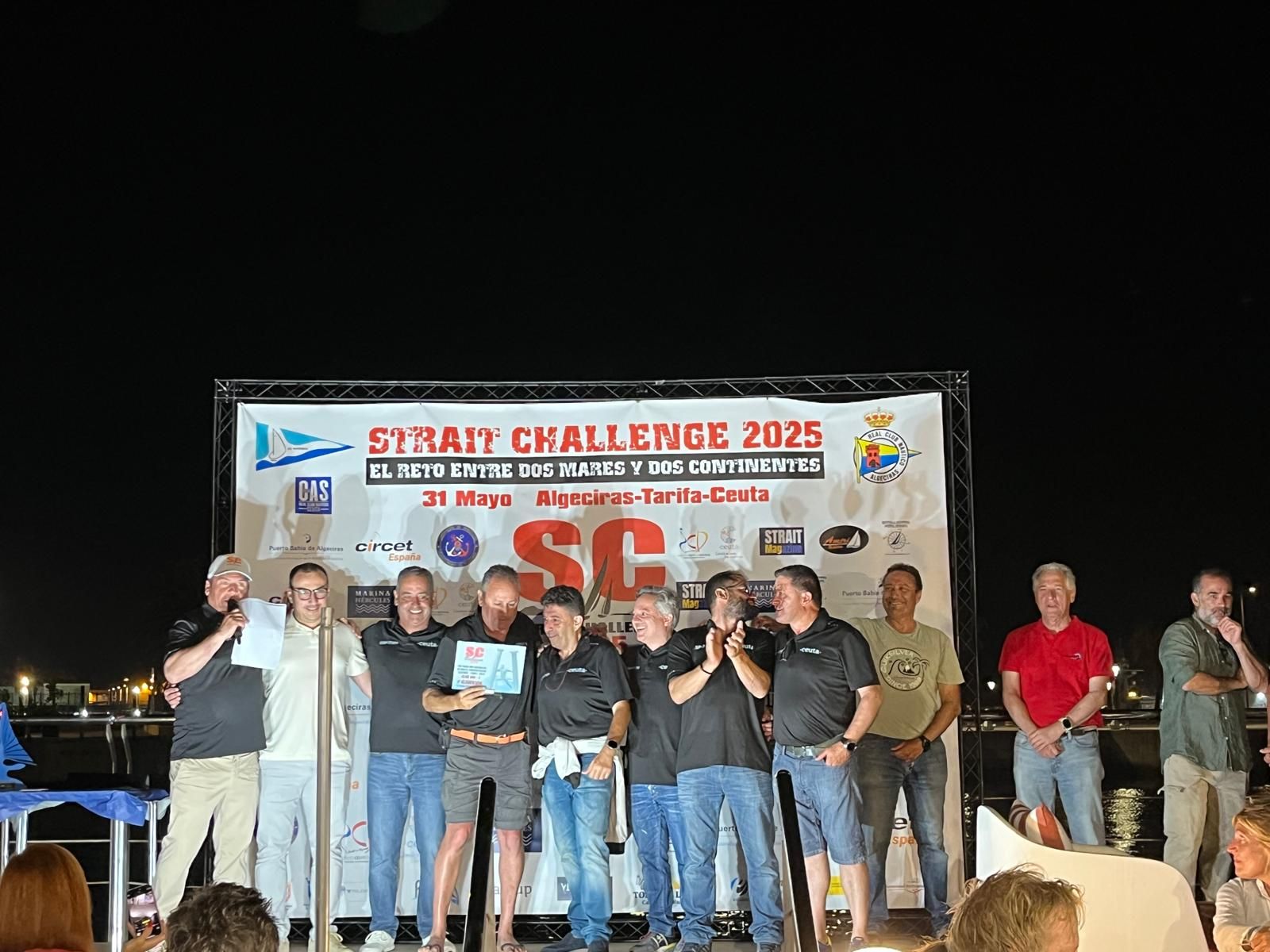 La tripulación del 'Ceuta Emociona' celebra el título en la ORC3.