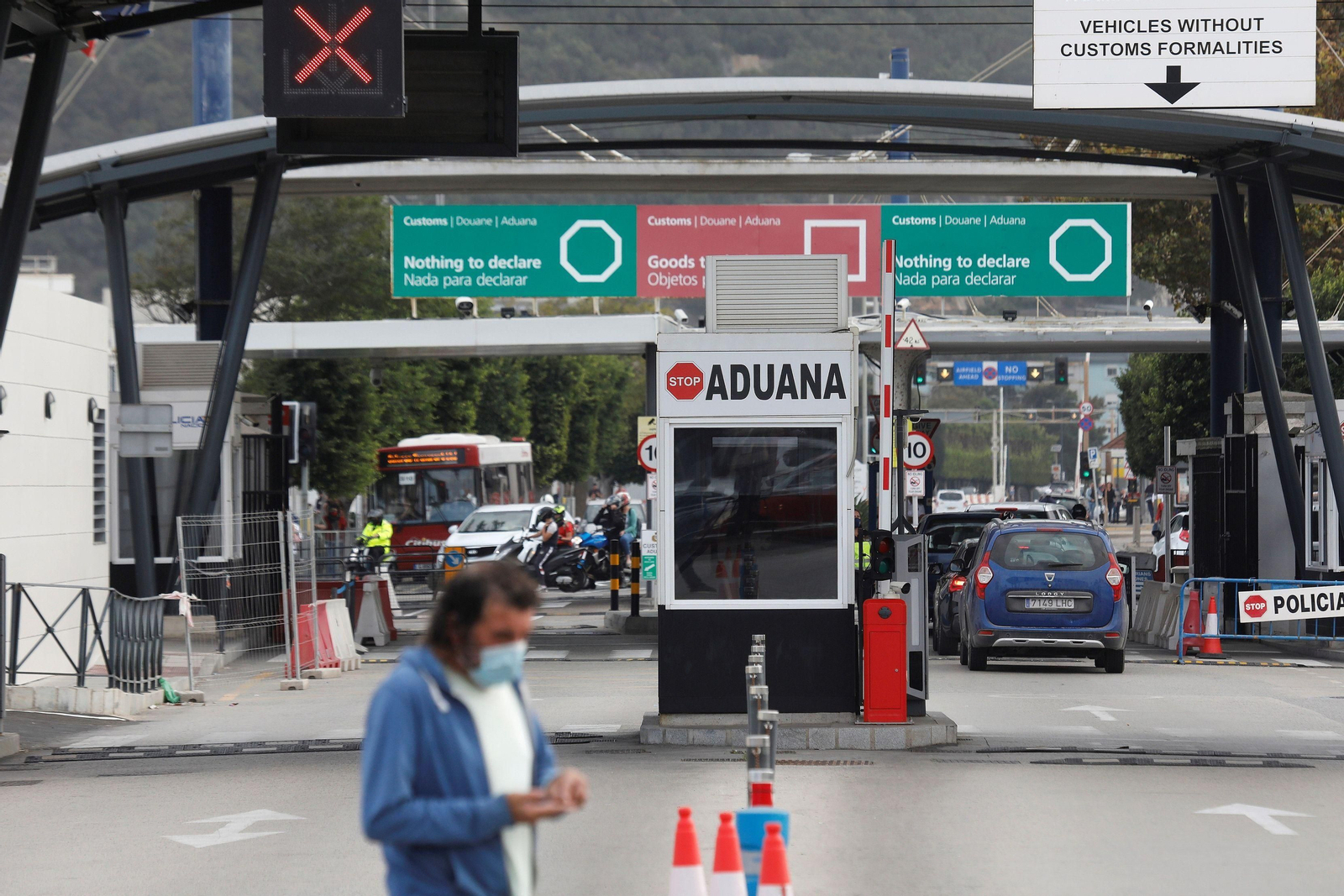 La Aduana entre La Línea y Gibraltar.