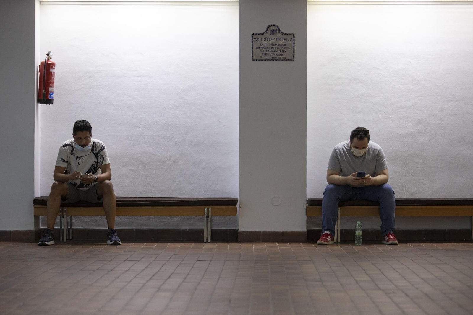 Fotos del primer ensayo de la Orquesta Ciudad de Granada tras la crisis del Covid-19