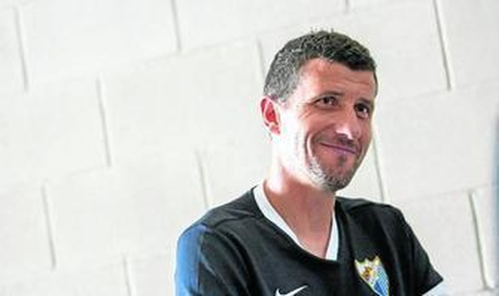 Javi Gracia sonríe durante una entrevista concedida a Málaga Hoy.