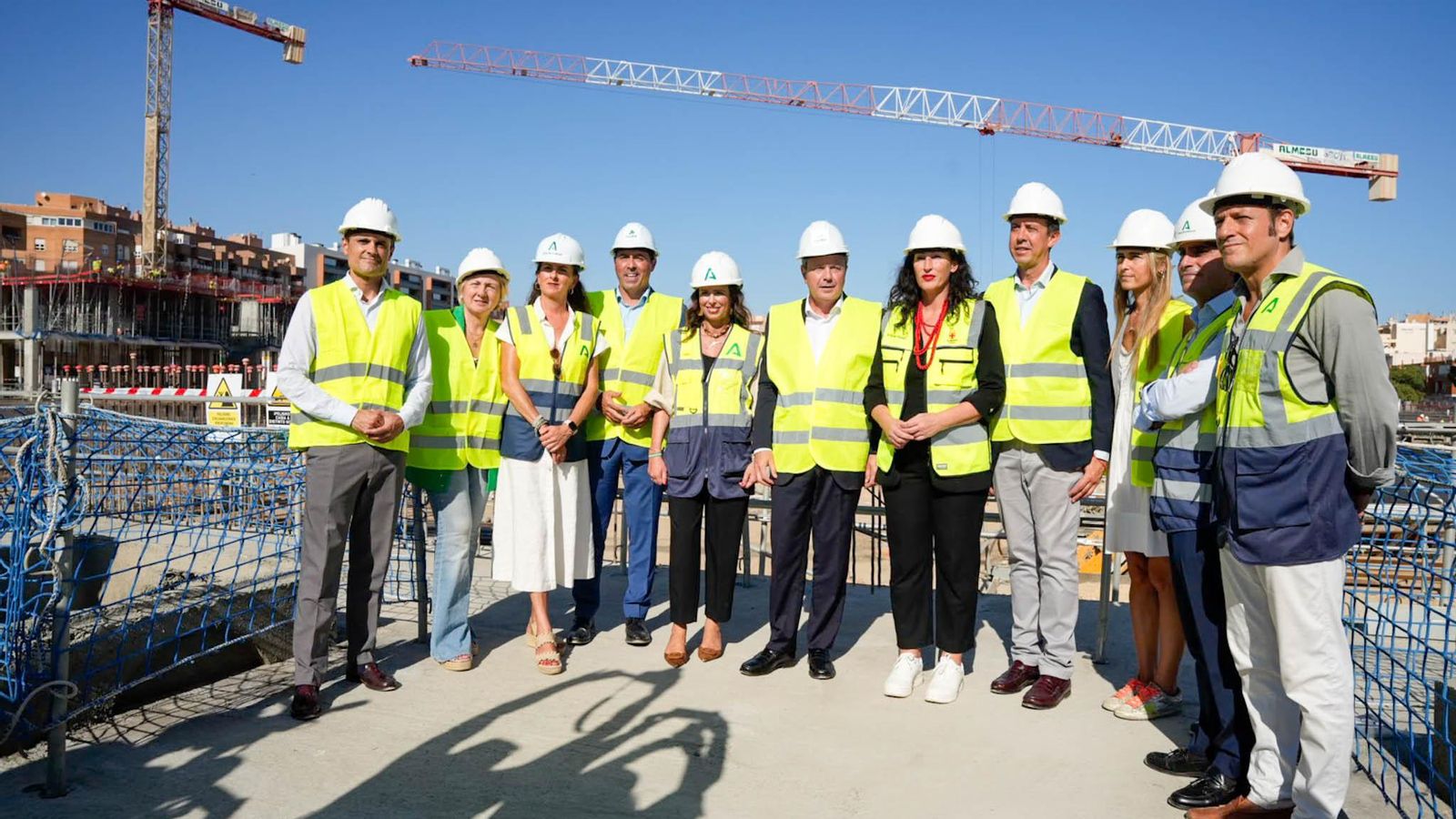 Representantes de las tres administraciones implicadas en la Sociedad Almería Alta Velocidad.