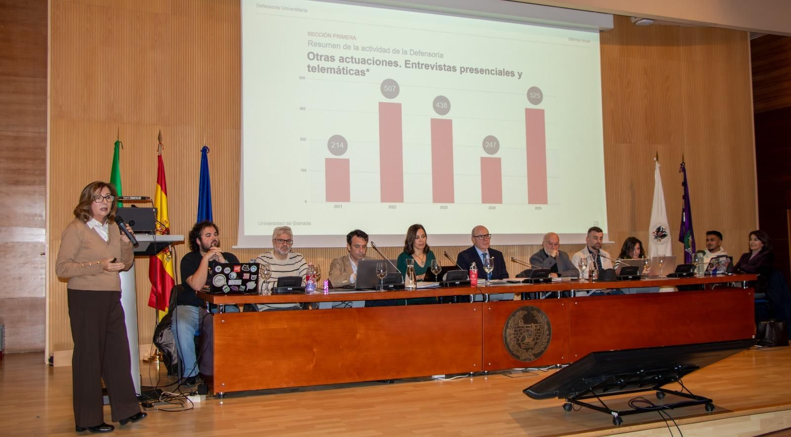 Claustro de la UGR este martes en Caminos, Canales y Puertos.