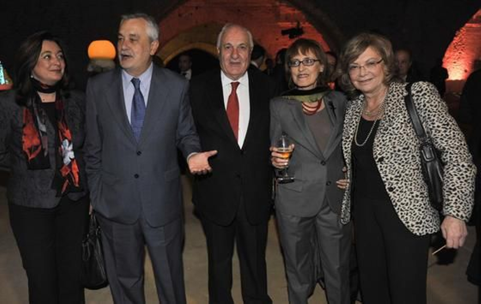 Mar Moreno, José Antonio Griñán, Juan Ramón Guillén, Carmen Calleja y Amparo Rubiales. / Juan Carlos Vázquez