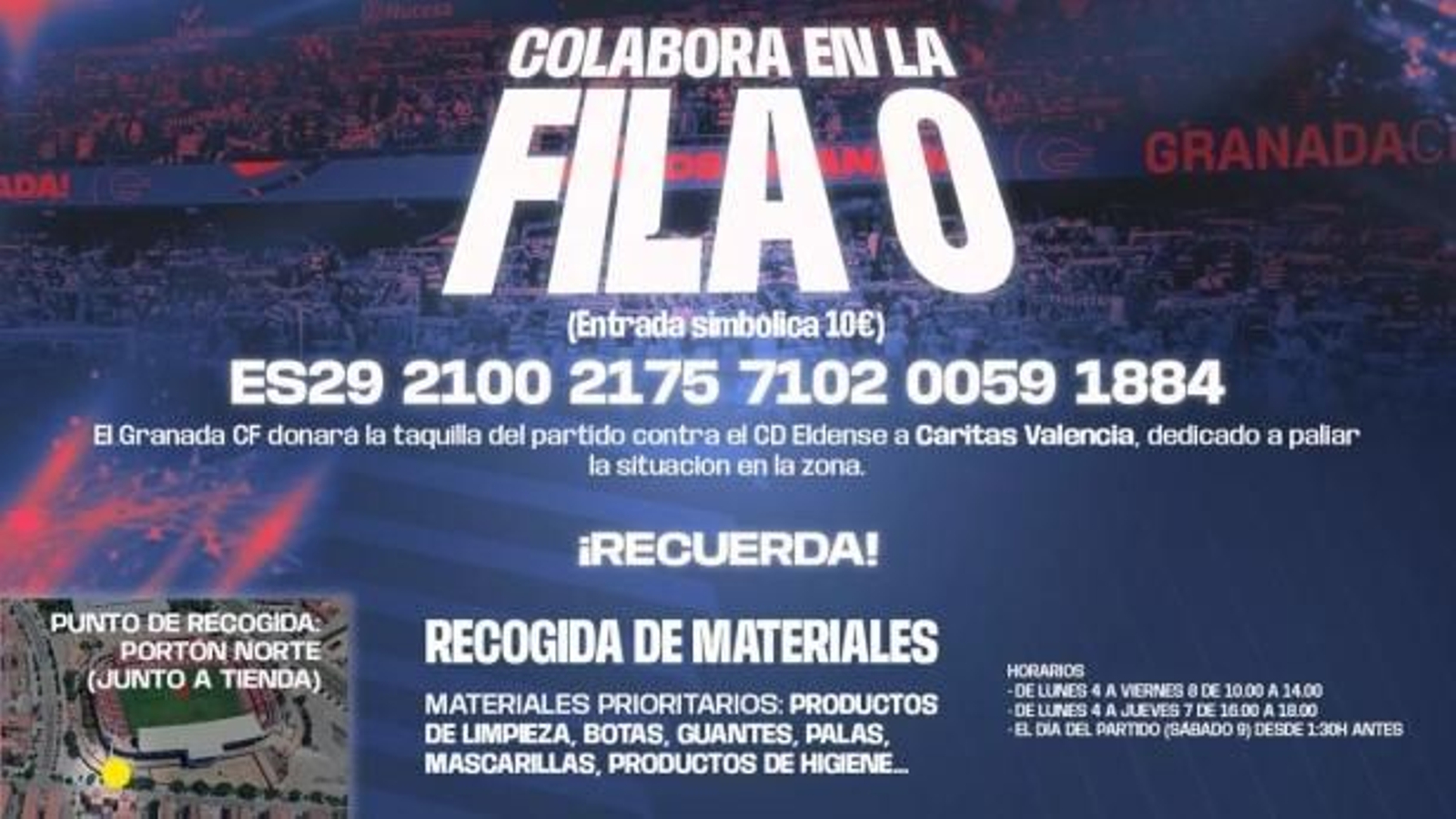 Así anunció el Granada su Fila O