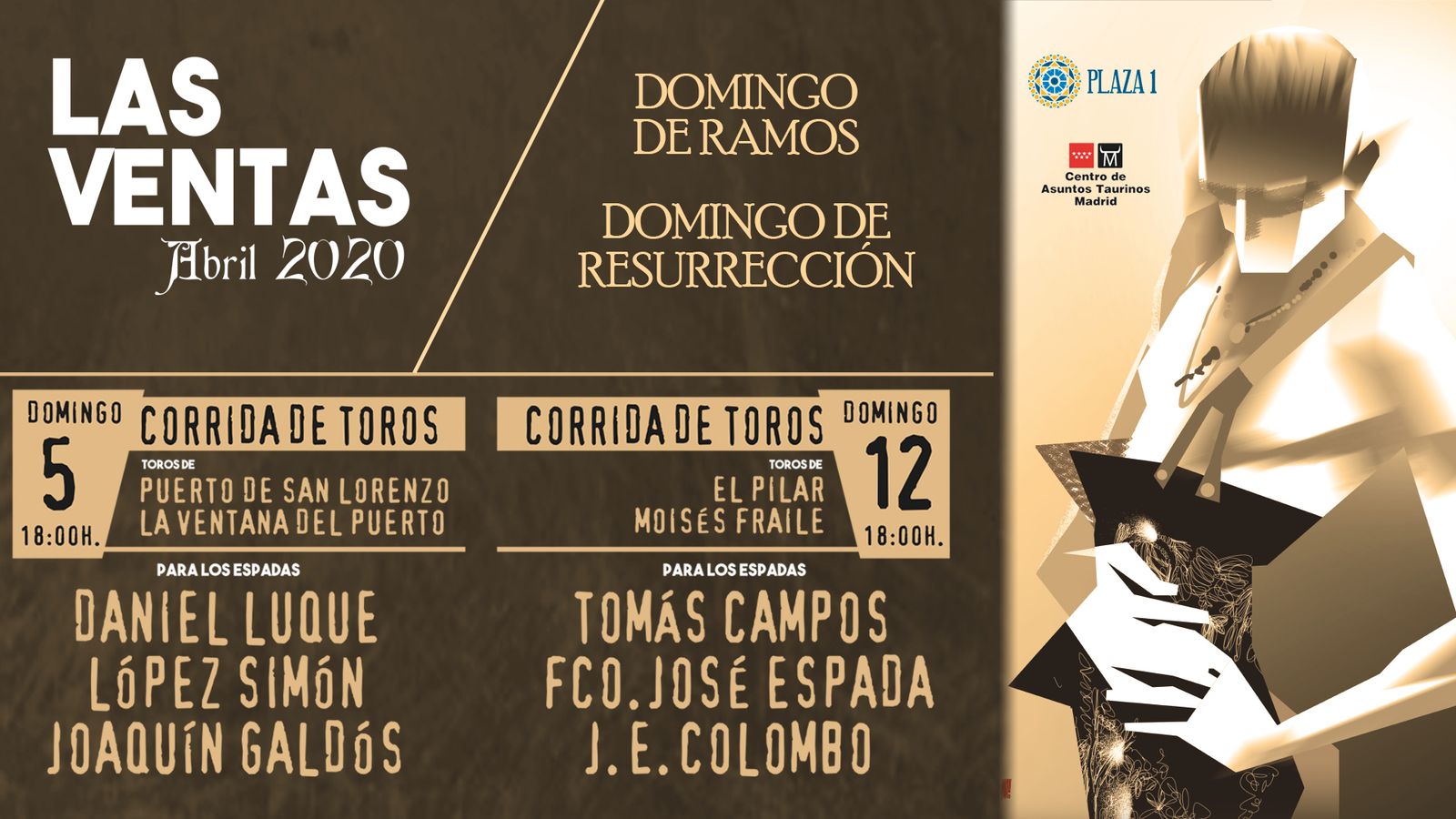 Carteles de Las Ventas para la Semana Santa.