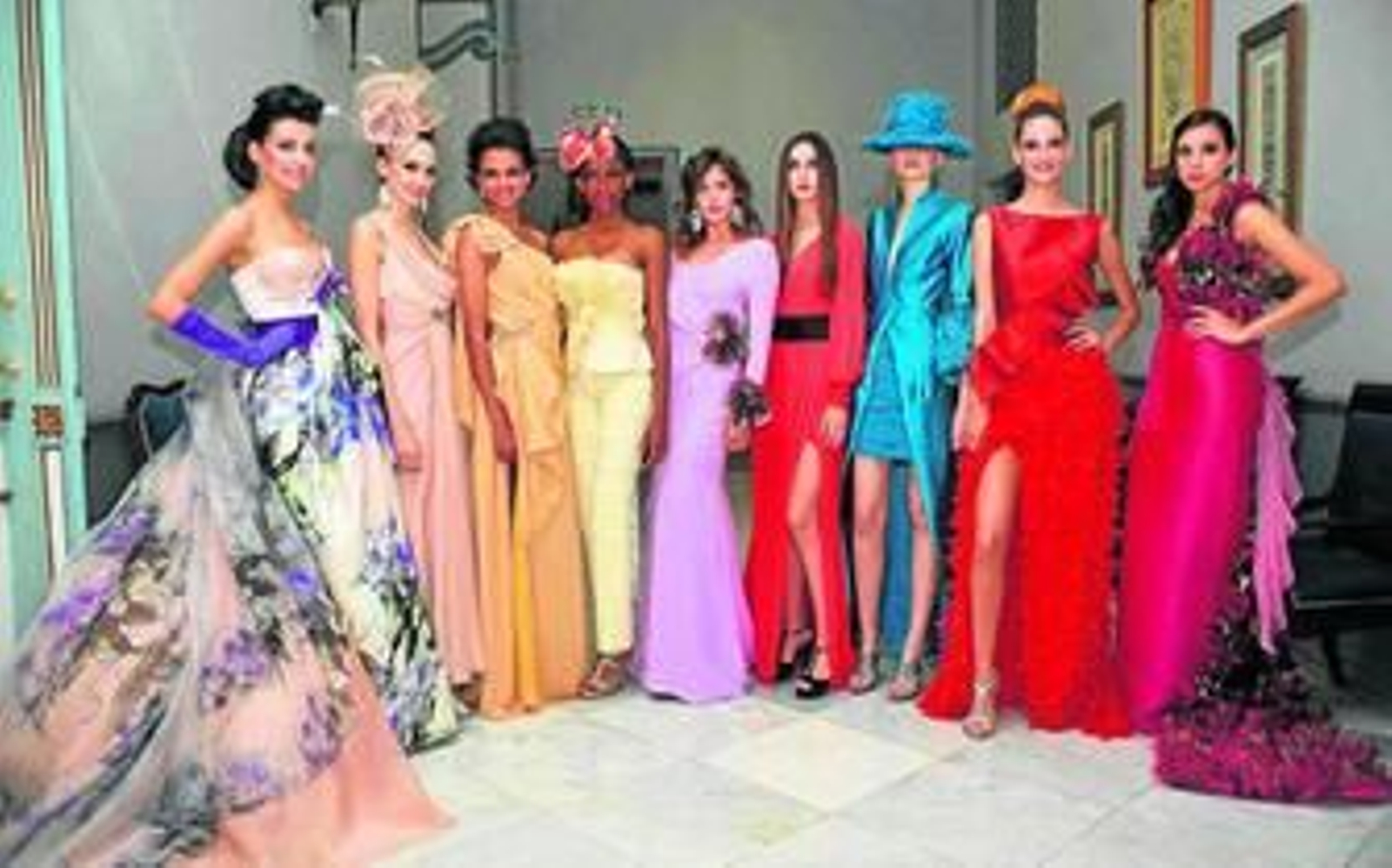 Las modelos que presentaron ayer un adelanto de lo que se podrá ver en septiembre.