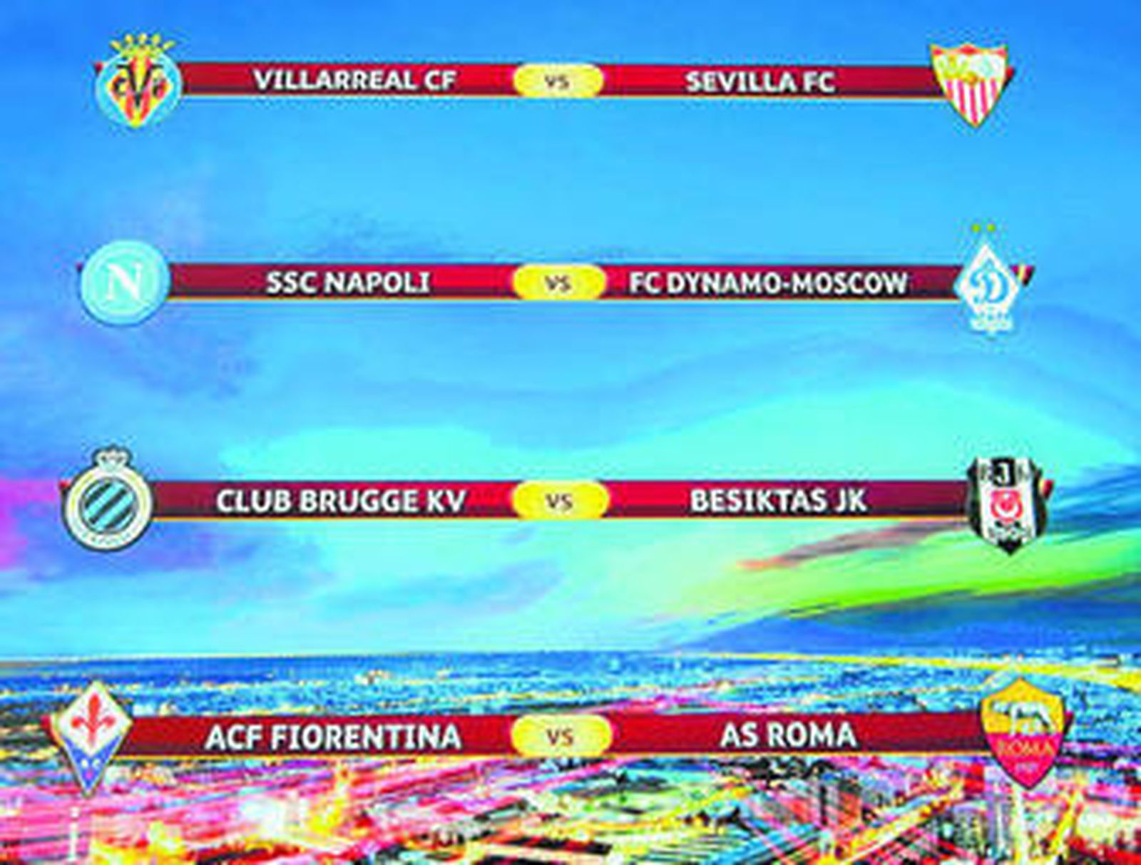 Imagen de la mitad de los cruces tras el sorteo celebrado ayer en Nyon.