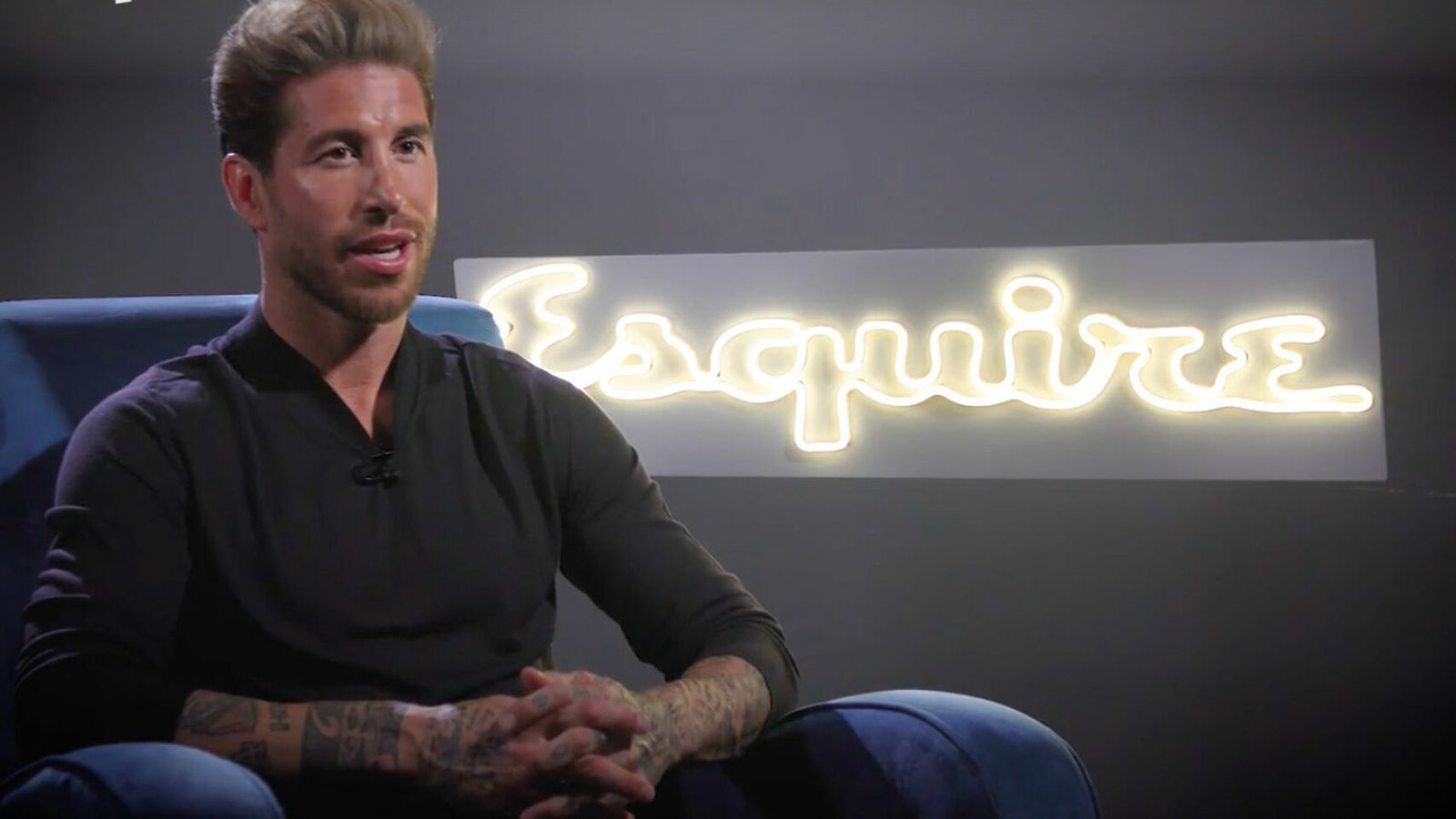 Sergio Ramos, en un vídeo de su entrevista para la revista Esquire.