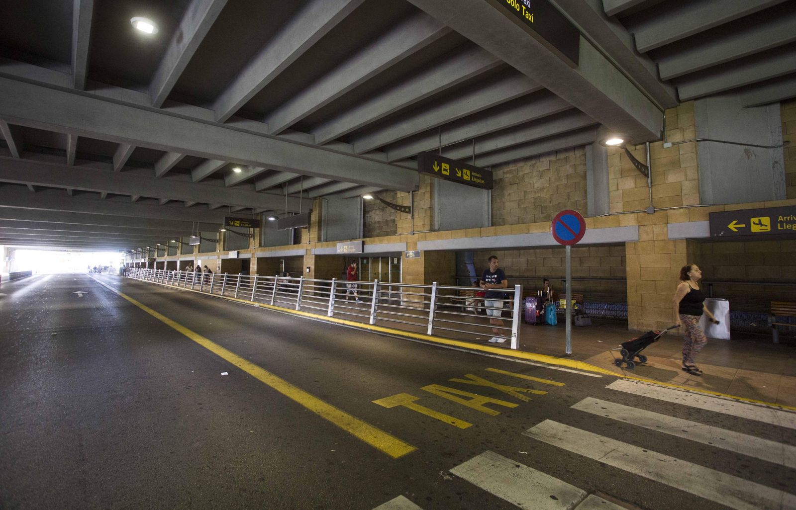El aeropuerto de San Pablo, sin taxis.