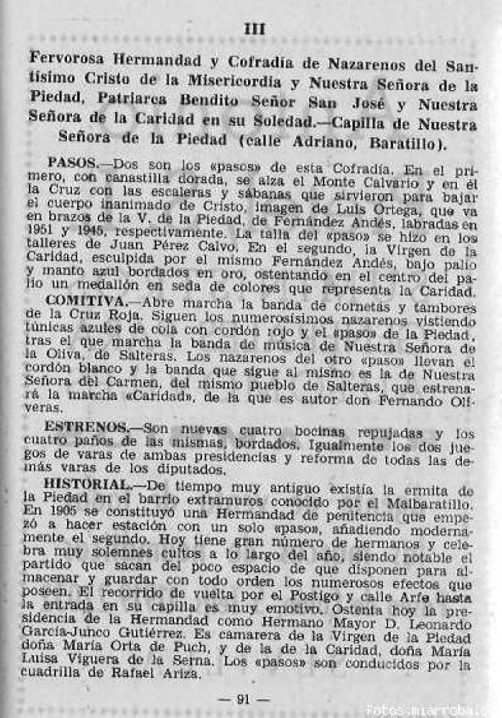 Recorte de prensa informando del estreno de la marcha