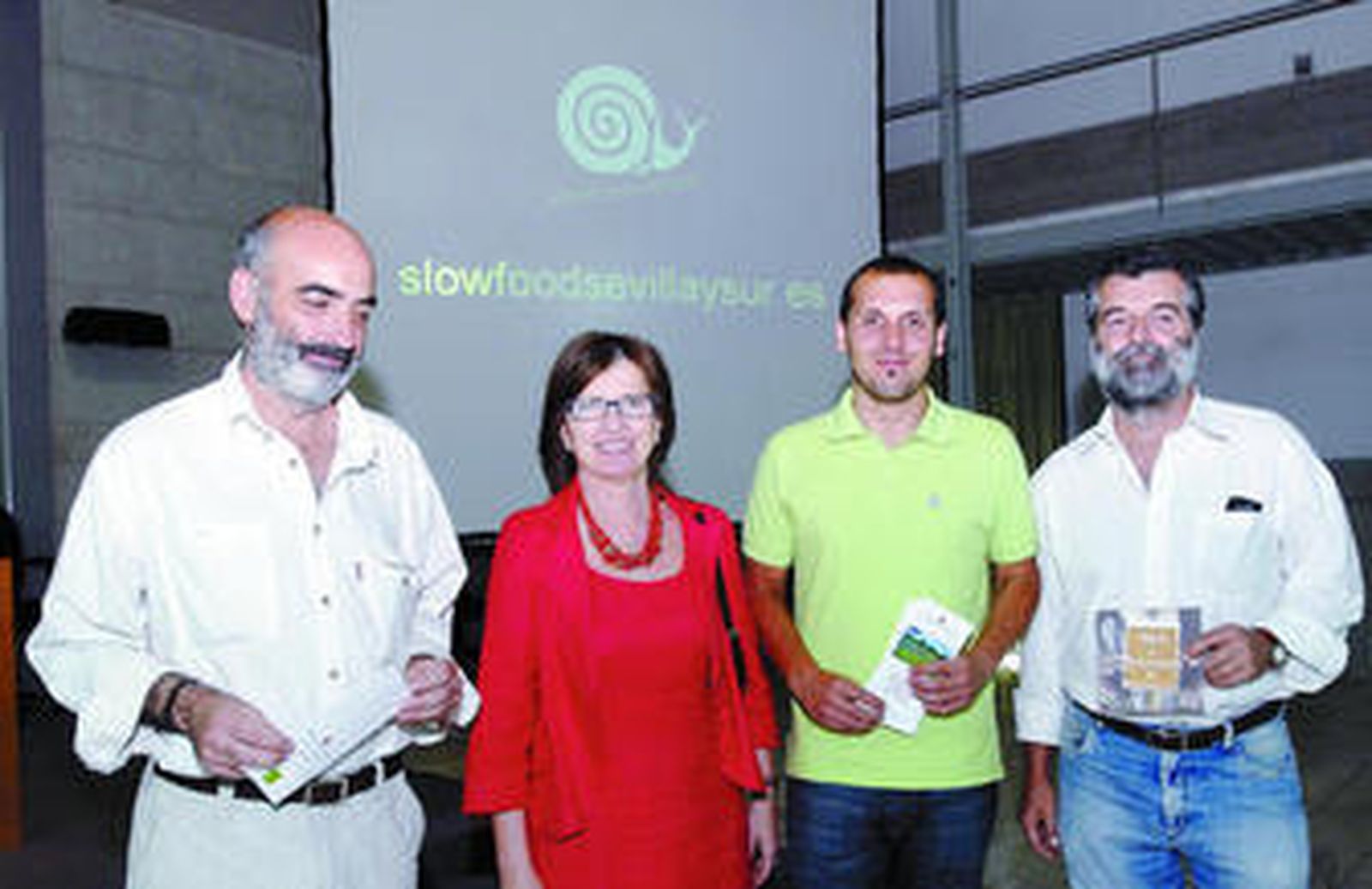 Joaquín Hernández, Isabel González Turmo, Mauro Pizzato y Francisco González, de Slow Food.