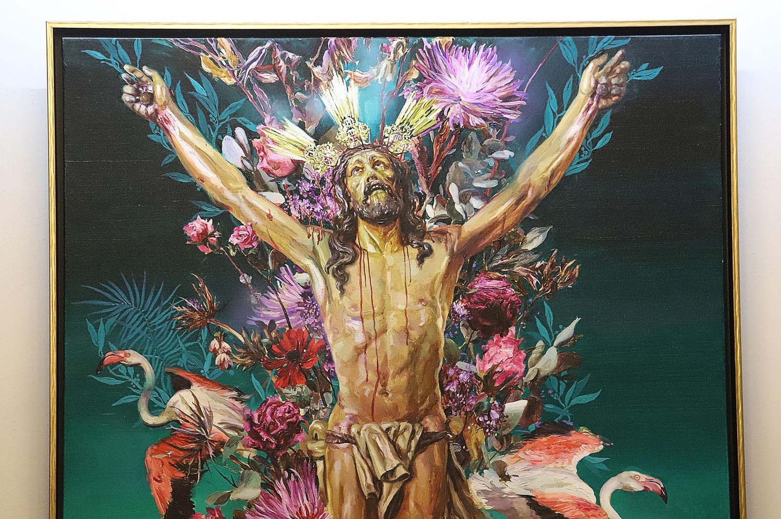 Imágenes del cartel de la Semana Santa 2023 de Huelva en su presentación