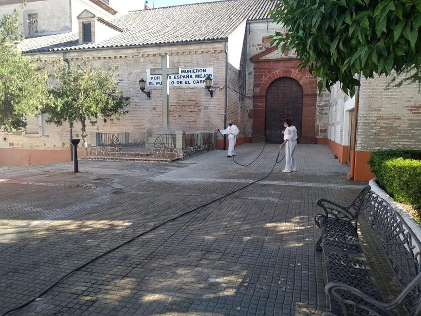 Desinfección en El Carpio.