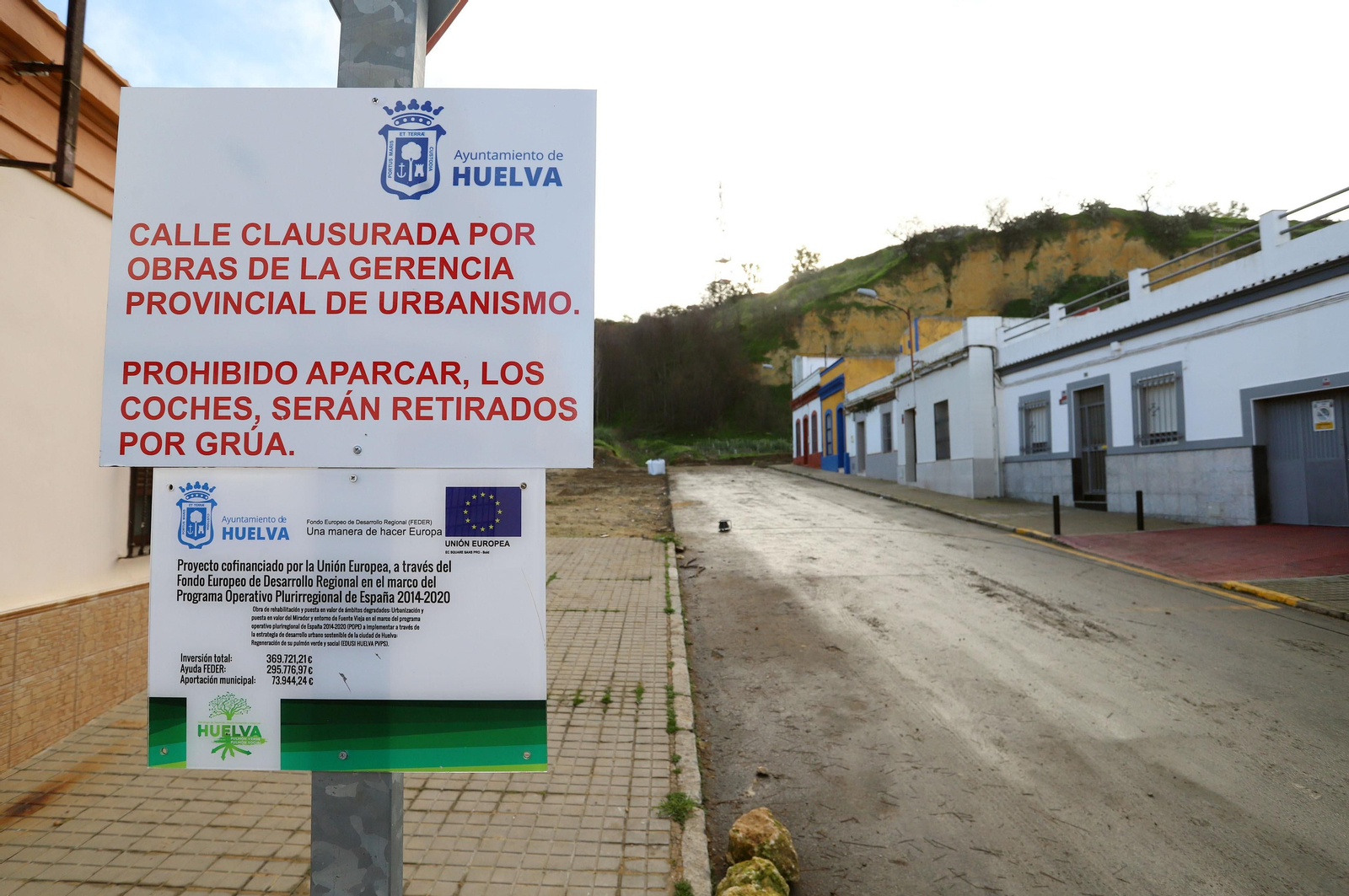 Imágenes de las obras de rehabilitación de la Fuente Vieja y su entorno