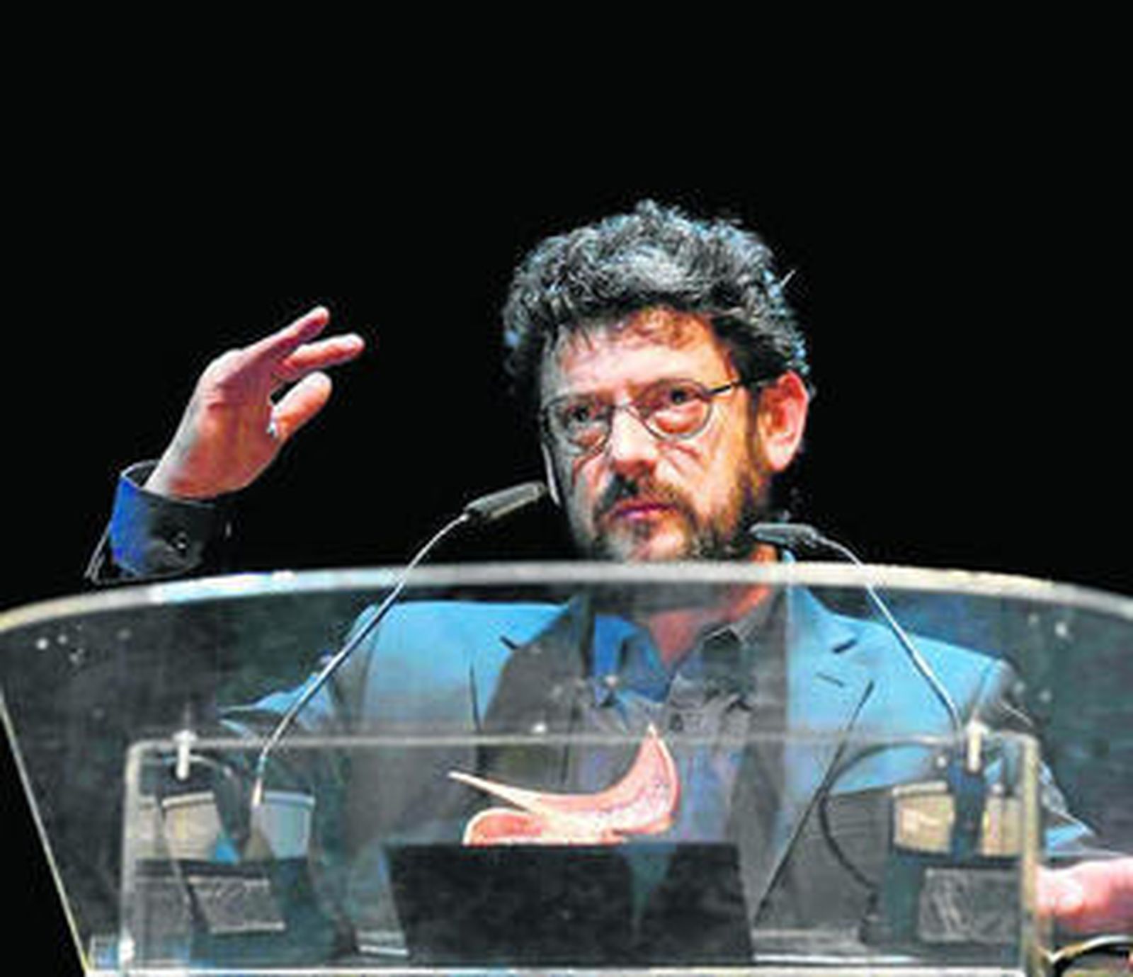 Manolo Solo, al agradecer su premio.