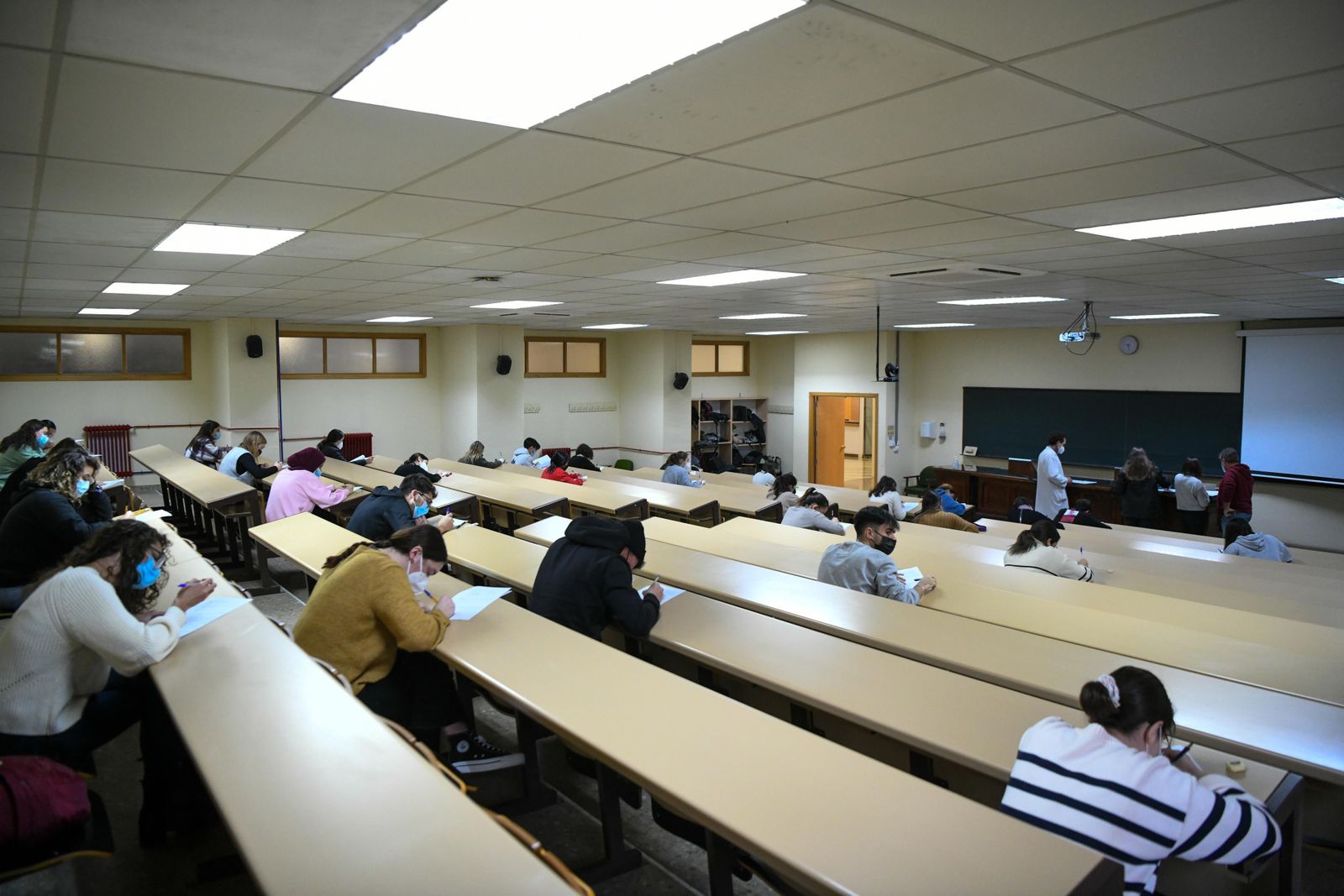 Aula de la UGR durante una prueba.