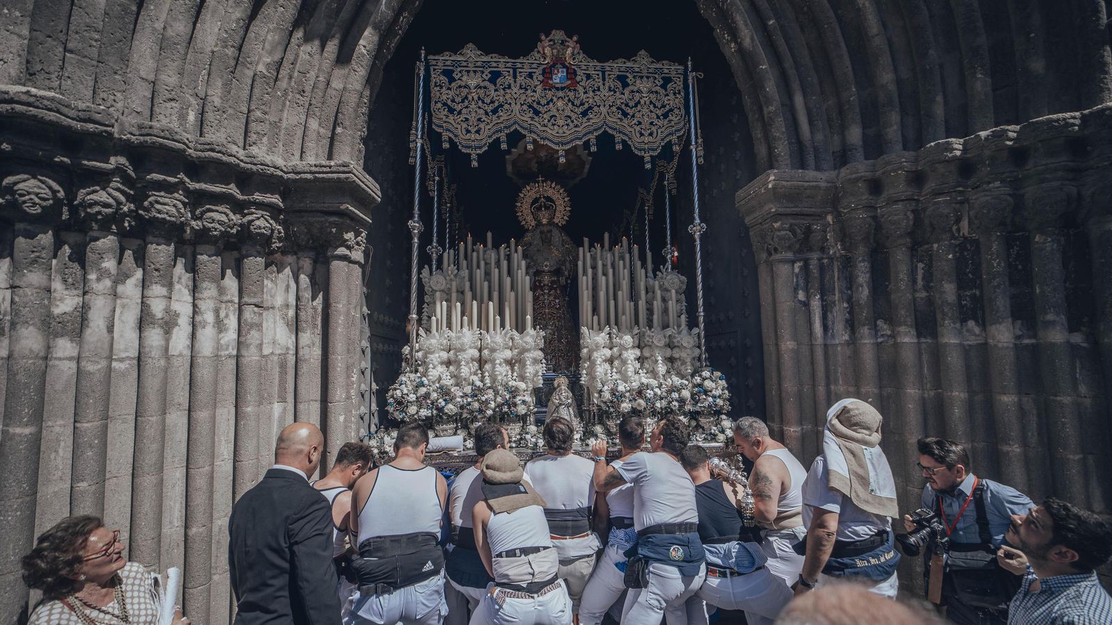 Una imagen de la Hermandad del Carmen Doloroso en la Semana Santa de Sevilla 2023