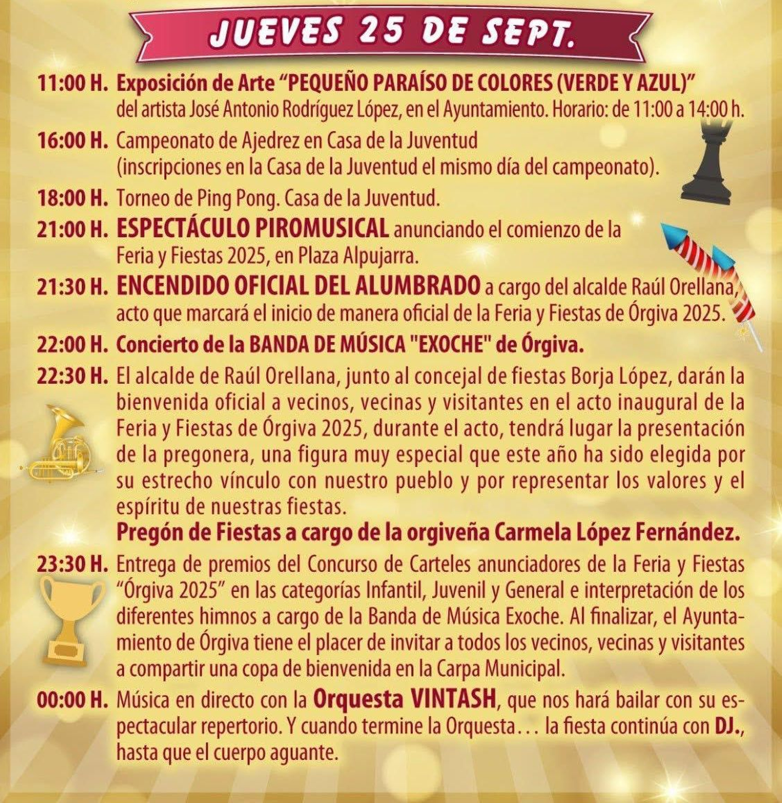 Programa de las Fiestas de Órgiva