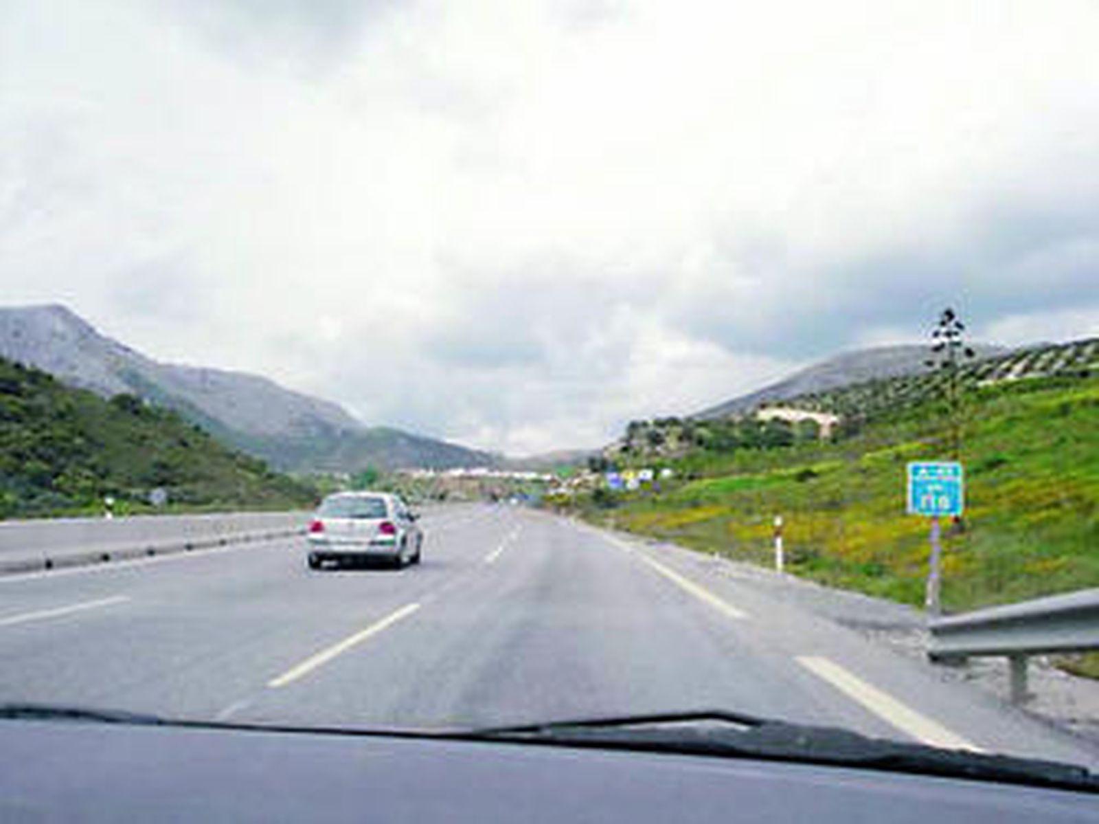 Punto kilométrico de la A-45 en la que fue atropellado mortalmente el agente.