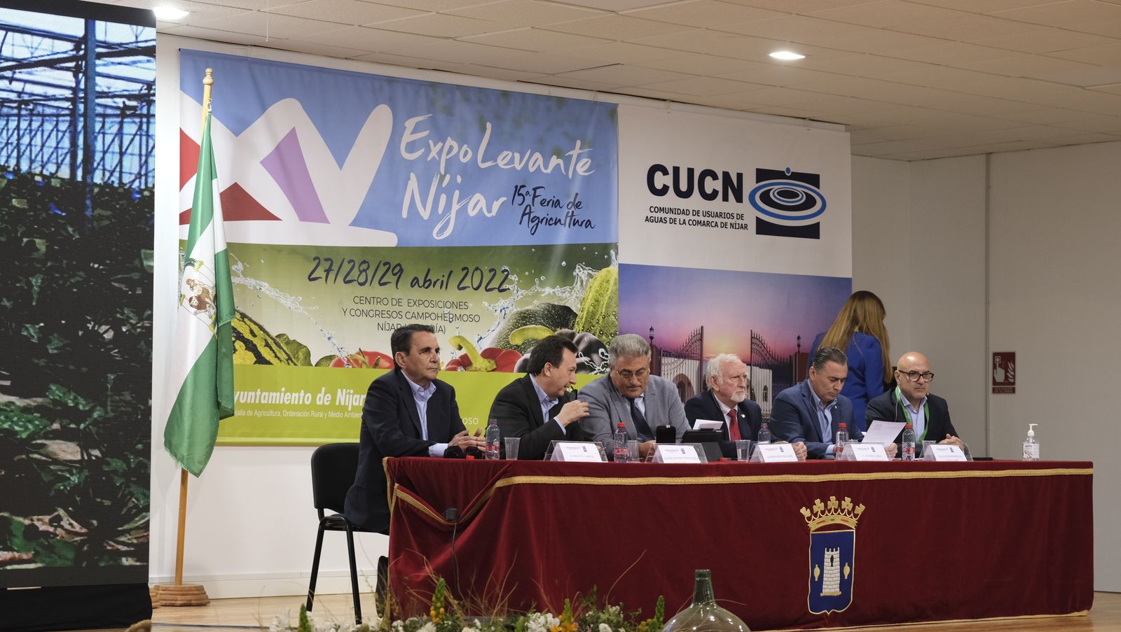 Imágenes de las jornadas de la CUCN sobre el agua en la Expolevante de Níjar.