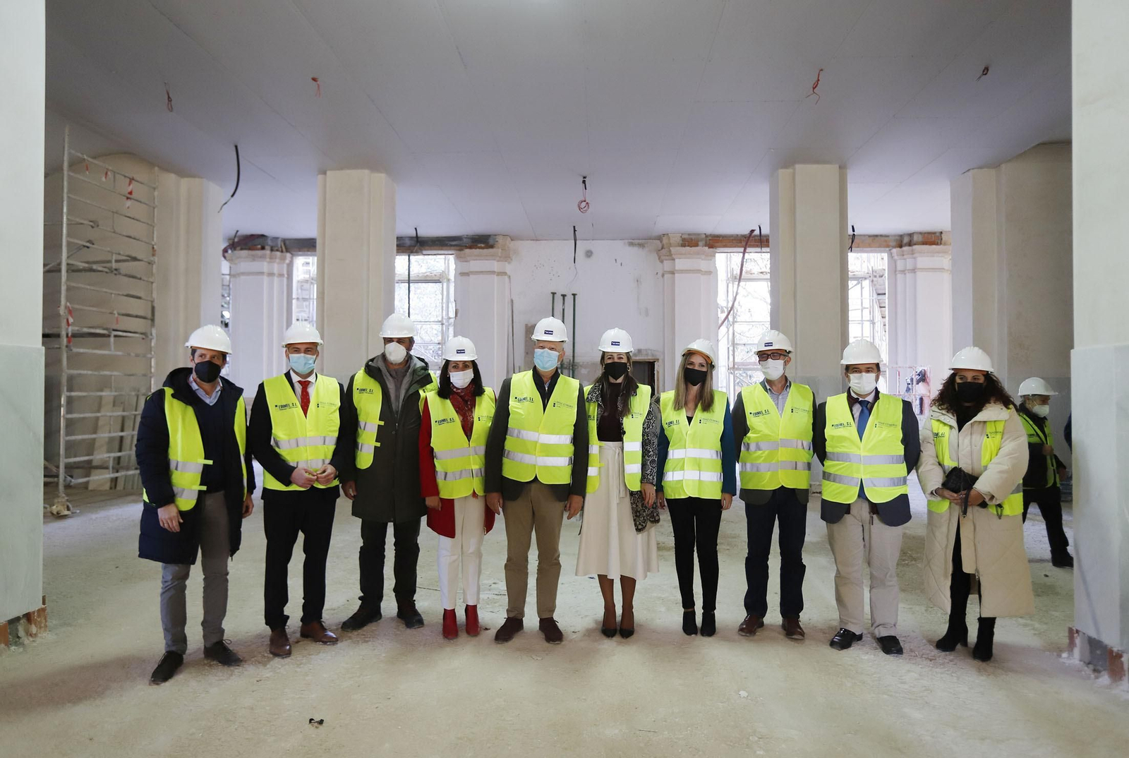 Imágenes de la visita a las obras del Instituto Rábida