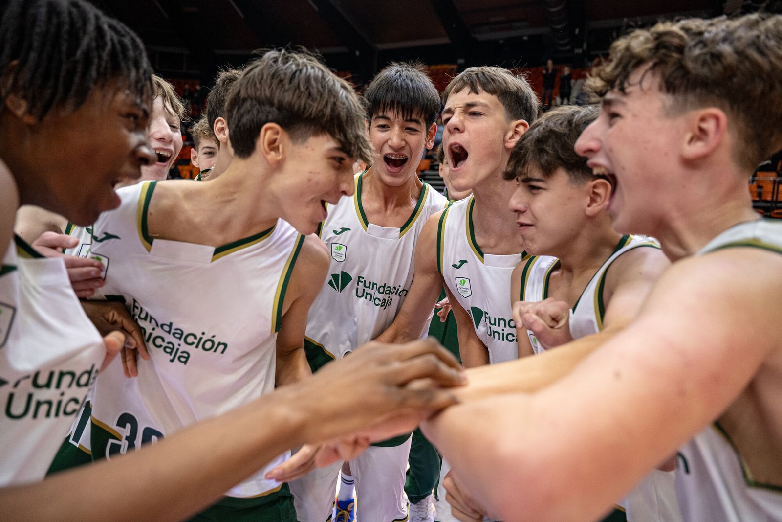 La celebración del Unicaja por acceder a la Minicopa