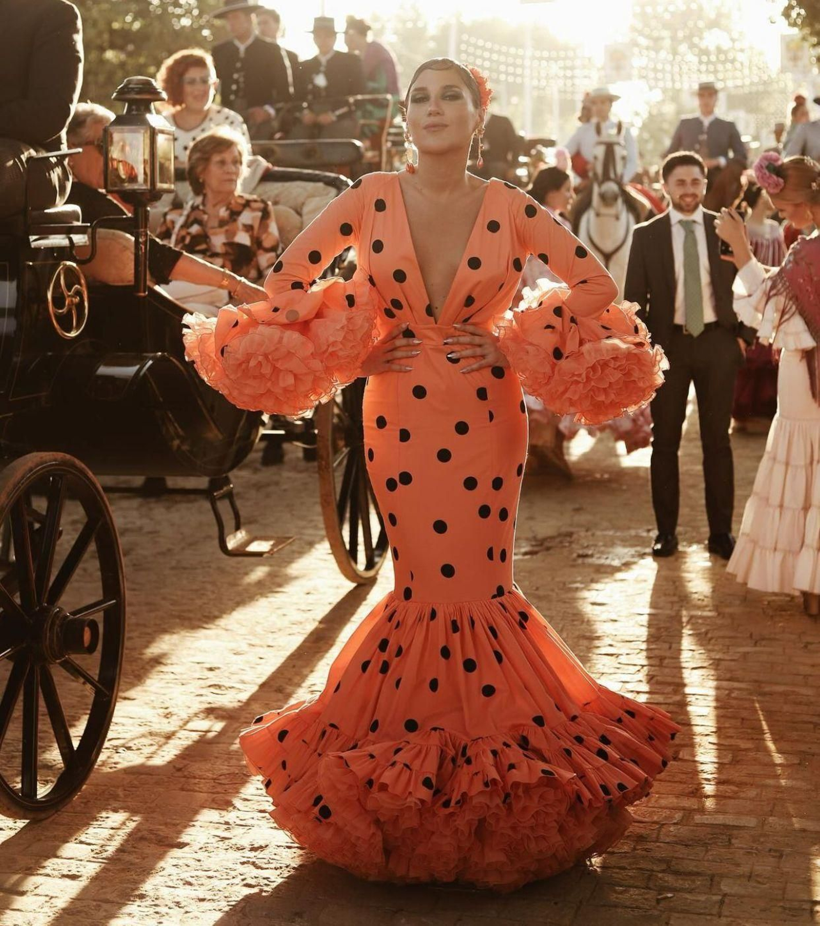 Ideas para la Feria del Caballo: Los 'looks' de Laura Gallego en Sevilla