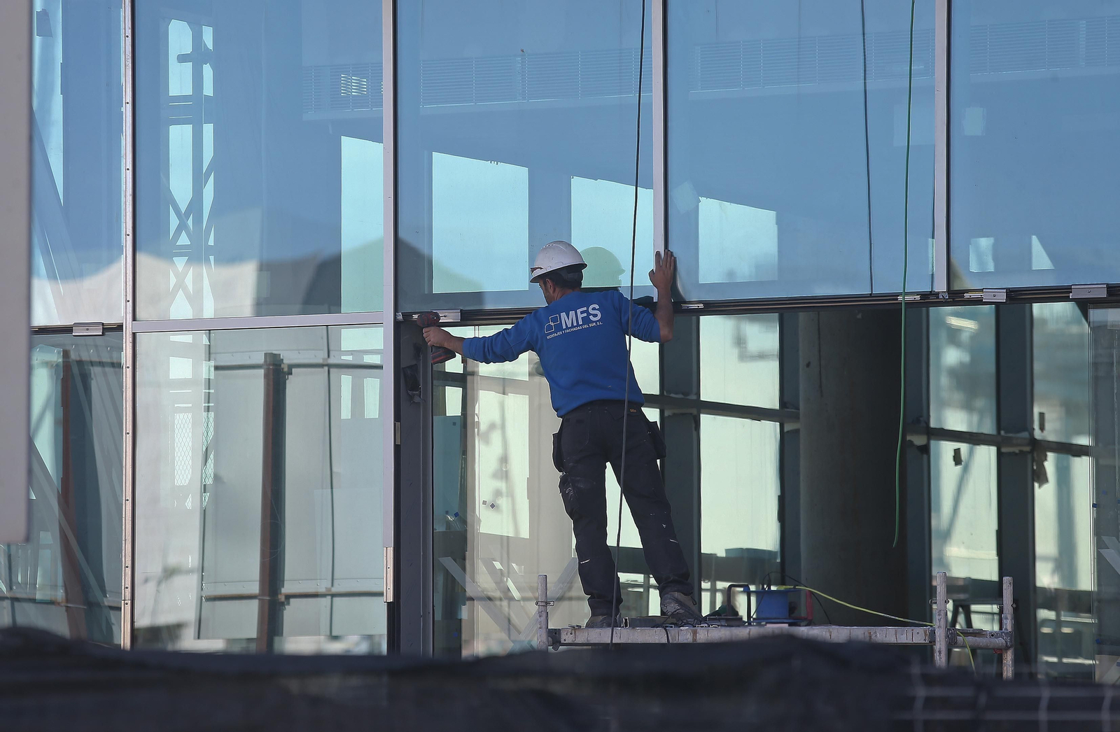 Fotos de la visita a las obras del Centro de Innovación de la UCA del Lago Marítimo en Algeciras