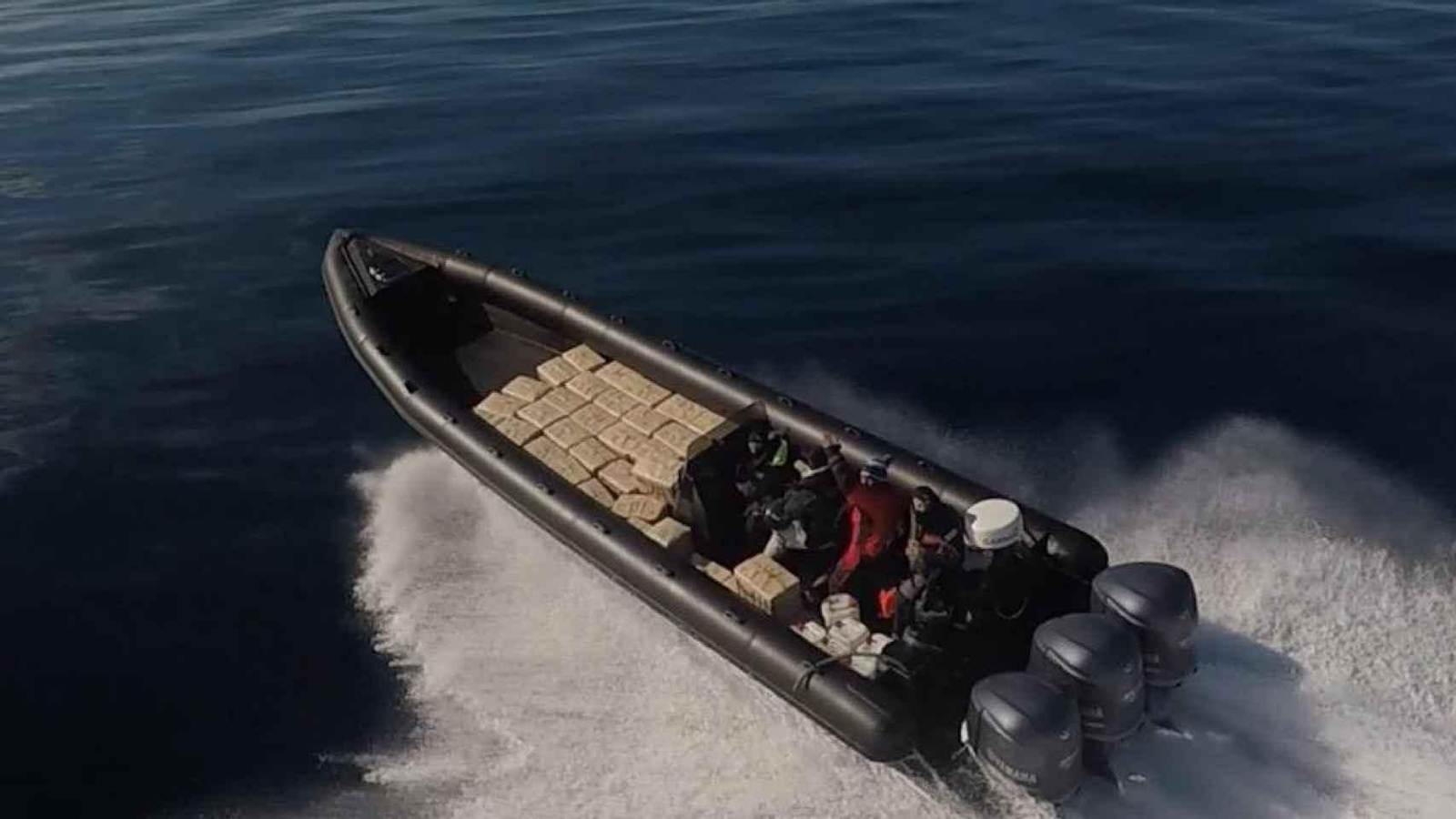 Embarcación utilizada para el narcotráfico.