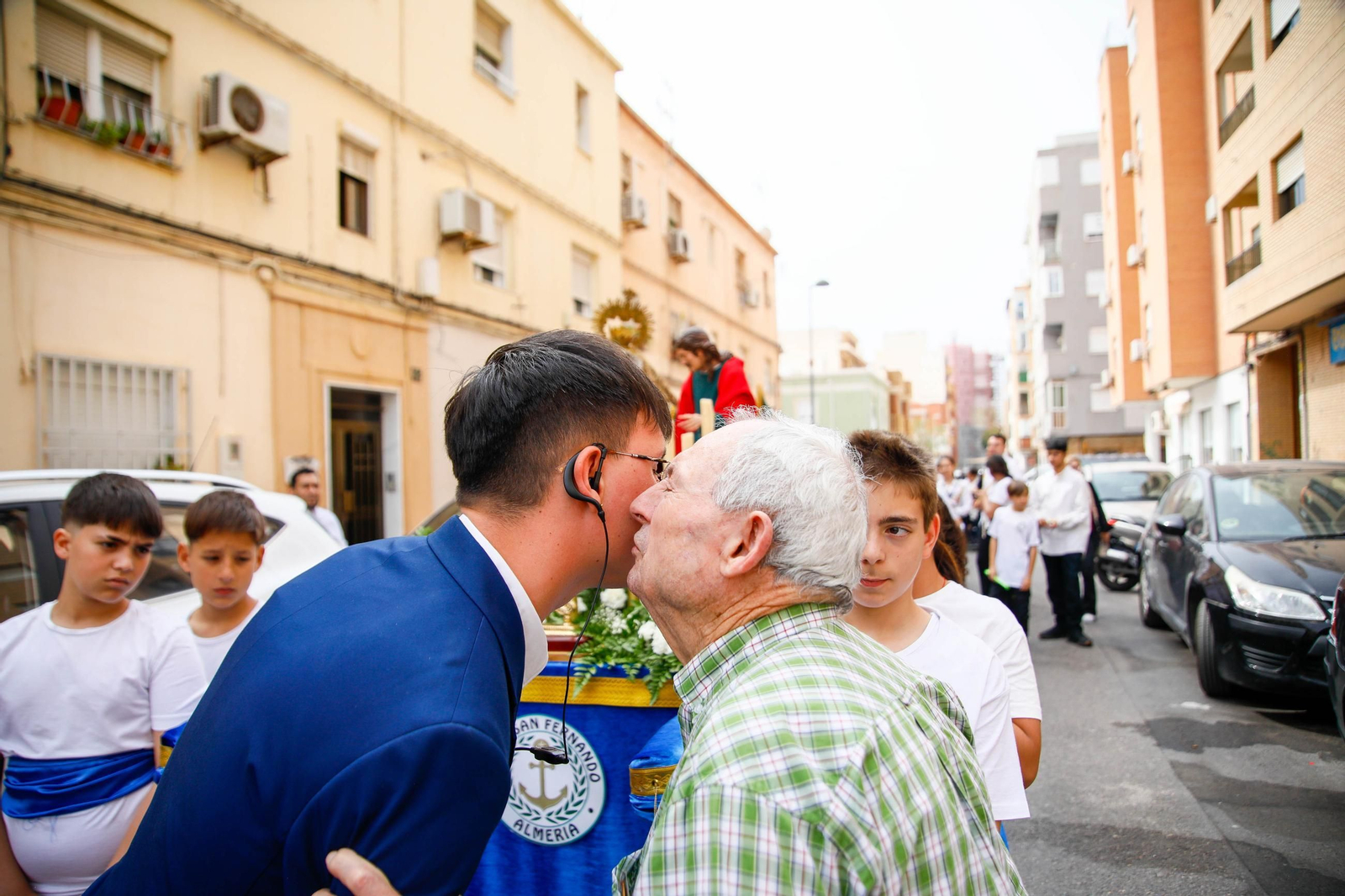 Las imágenes del CEIP San Fernando de El Zapillo de la ciudad de Almería en procesión en el viernes de dolores