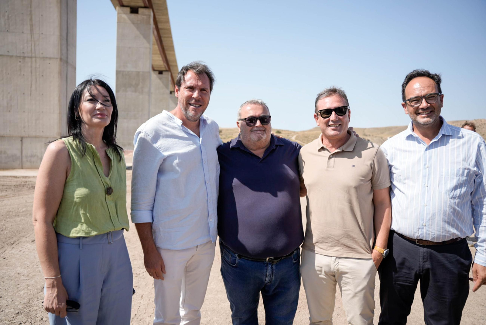 Los ministros Félix Bolaños y Óscar Puente visitan el viaducto de los Feos de Almería