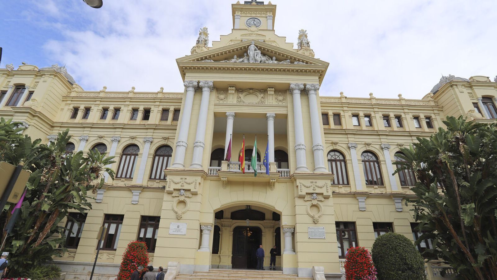 Fachada del Ayuntamiento de Málaga.