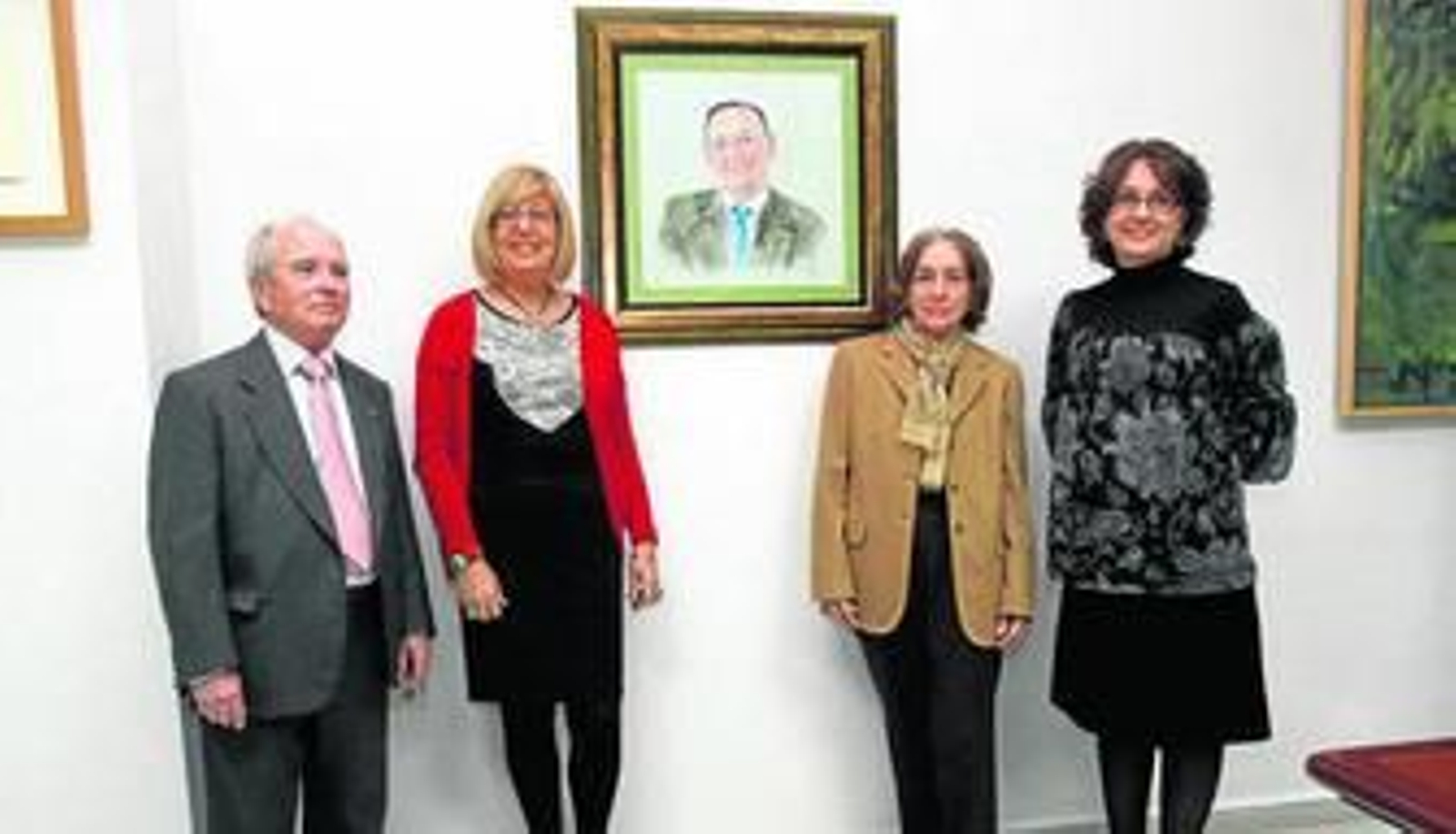 Juan Antonio Carrillo Salcedo, Adelaida de la Calle, Victoria Abellán y Yolanda García, ayer, en la Facultad de Derecho de la UMA.