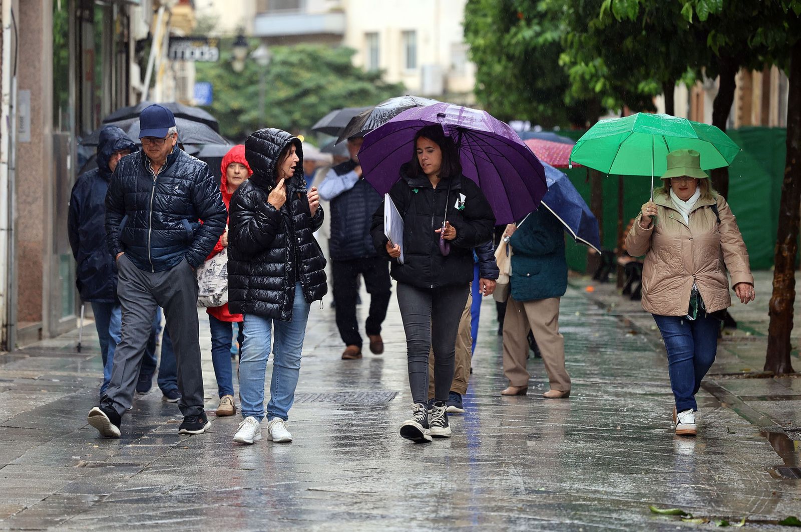 Lluvia en Huelva capital.