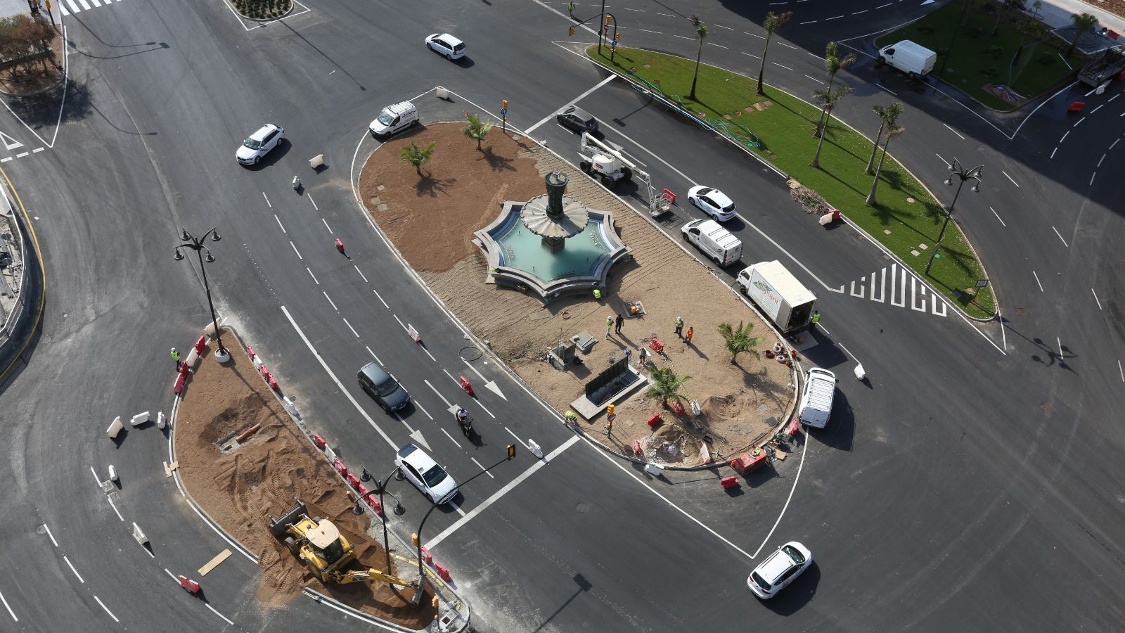 La fuente de las Tres Gitanillas, en la plaza Poeta Manuel Alcántara.