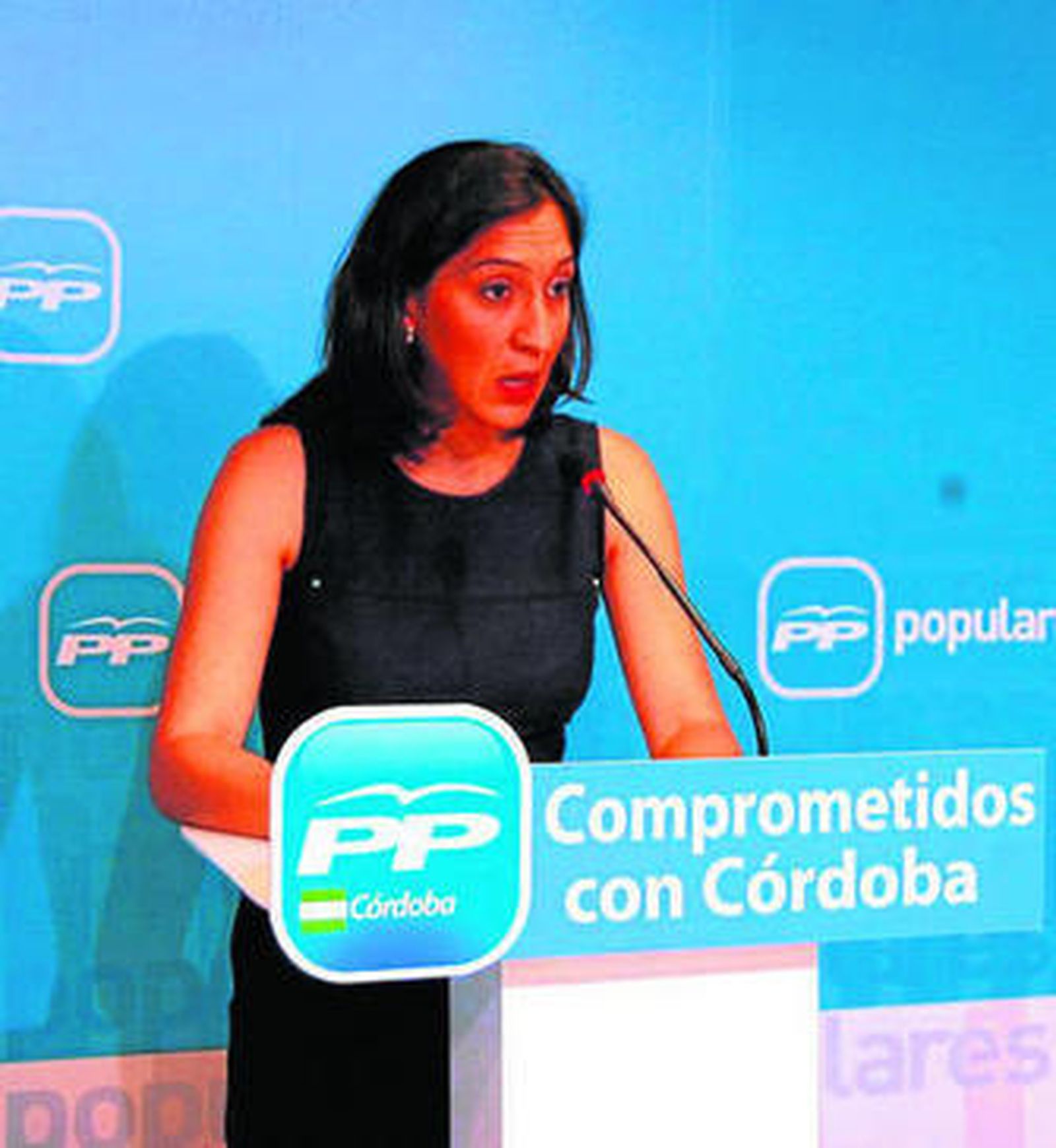 Rafaela García Obrero, en un momento de la rueda de prensa de ayer.