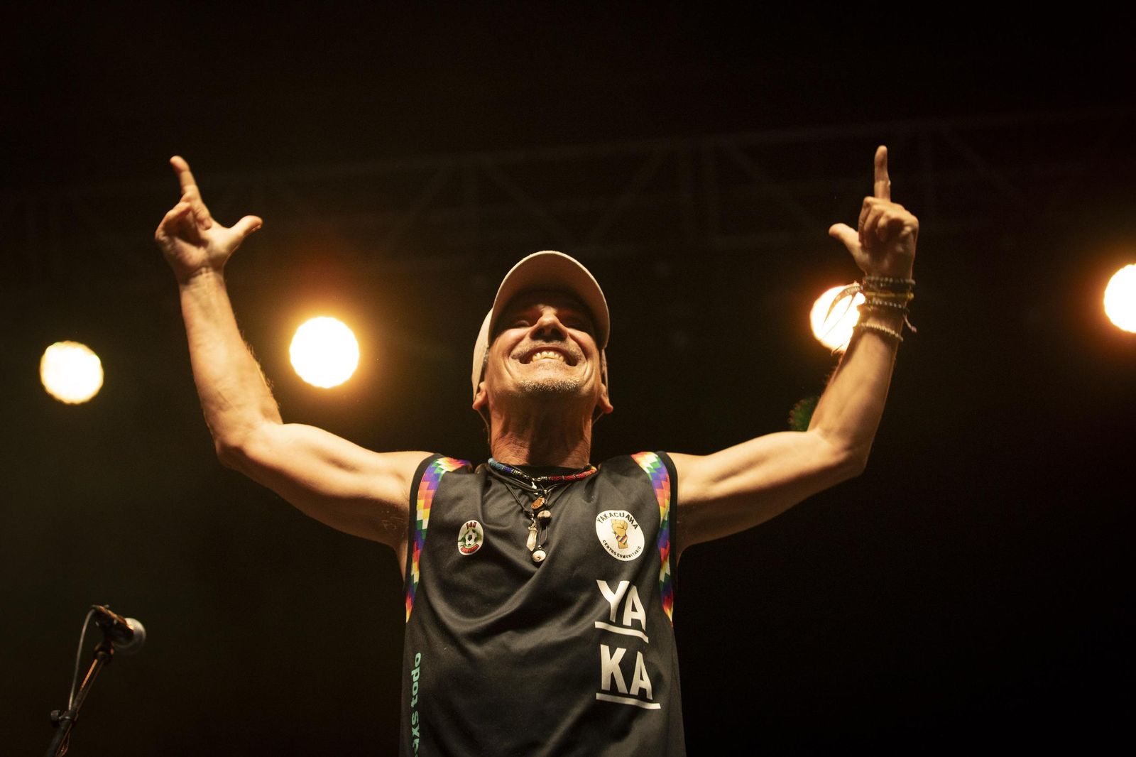 Manu Chao durante el concierto en el Coliseo de Atarfe