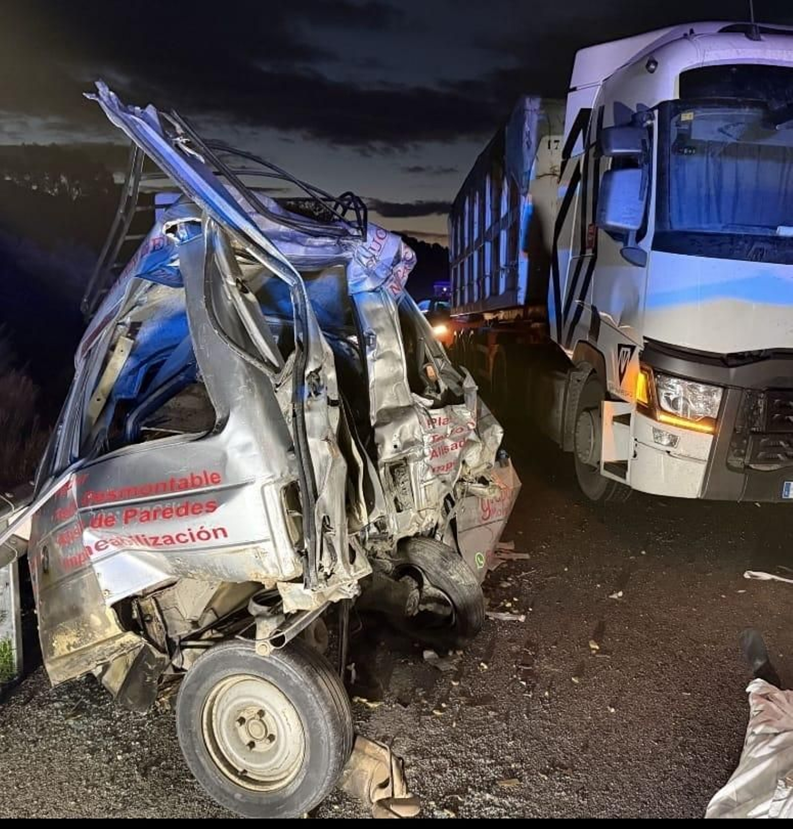 Estado en el quedó la furgoneta