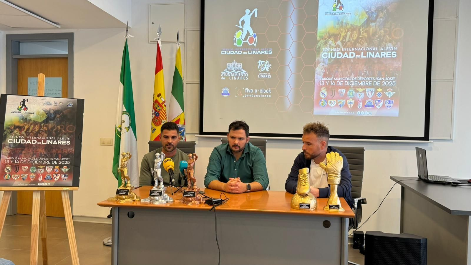 David Rus, Martín de la Torre y Javi Quesada, en la presentación del Torneo.