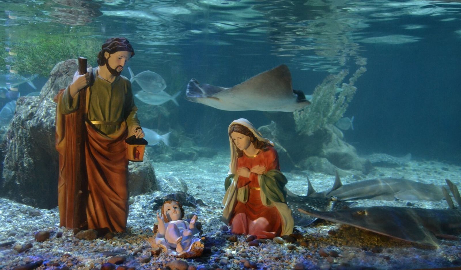 El belén submarino de Sea Life Benalmádena