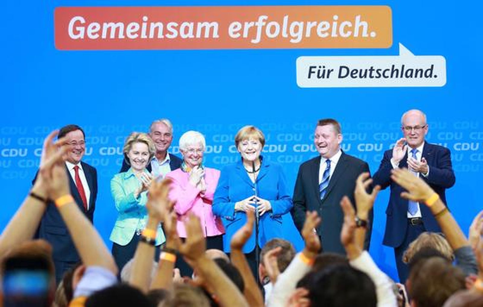 Angela Merkel celebra su victoria.

Foto: EFE