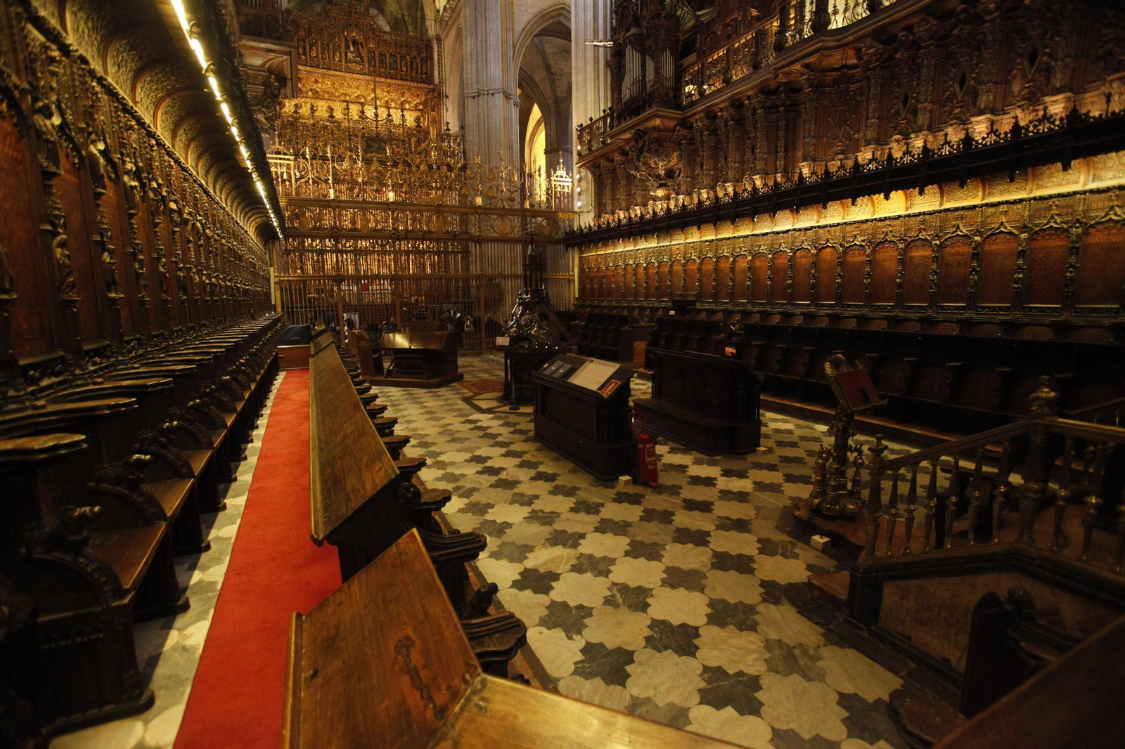 El coro de la Catedral de Sevilla.