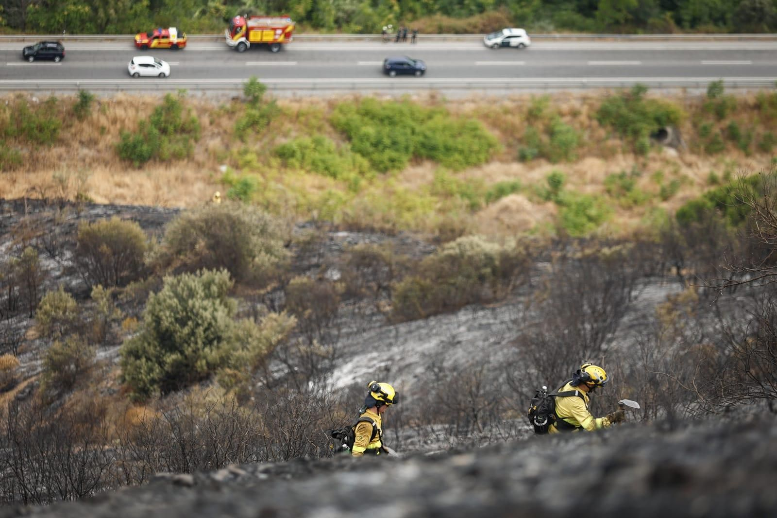 Las imágenes de la Fuente de la Bicha de Granada tras las llamas