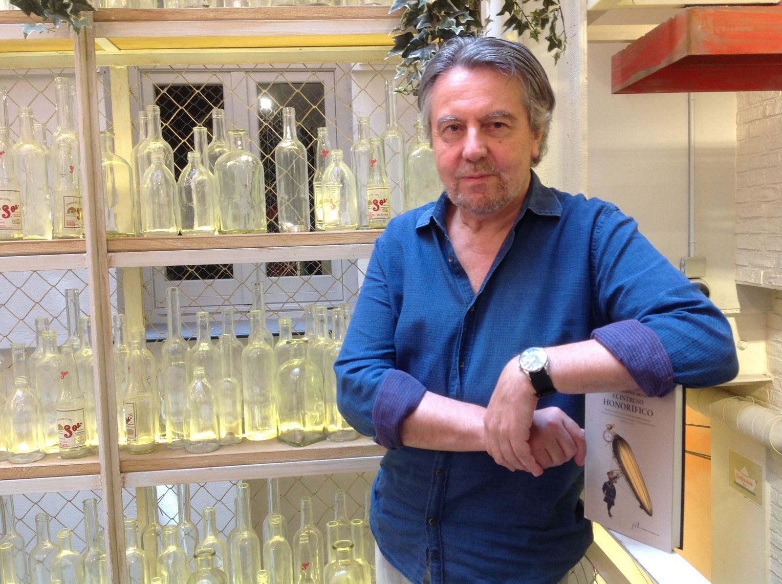 El escritor roteño Felipe Benítez Reyes, durante la presentación de 'El intruso honorífico' en Madrid.